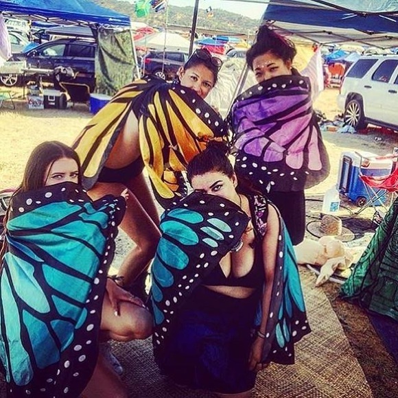 🦋 ORIGINAL BUTTERFLY FESTIVAL WINGS N PURPLE !💜 - Picture 7 of 7